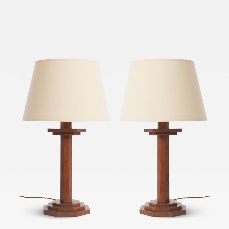 Pair of Arts Crafts Table Lamps