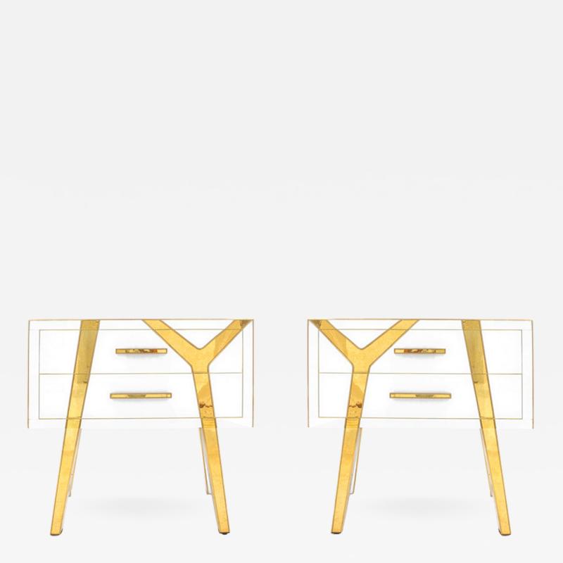 Pair of Beside Tables Designed by L A Studio