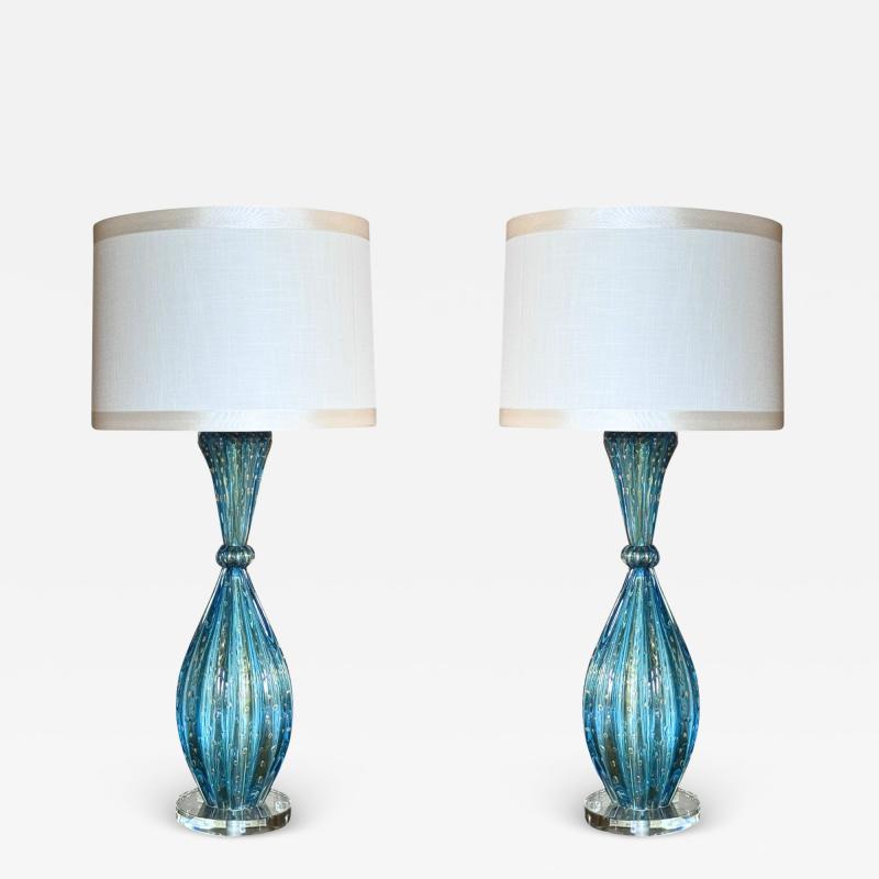 Pair of Bespoke Modern Murano Lamps