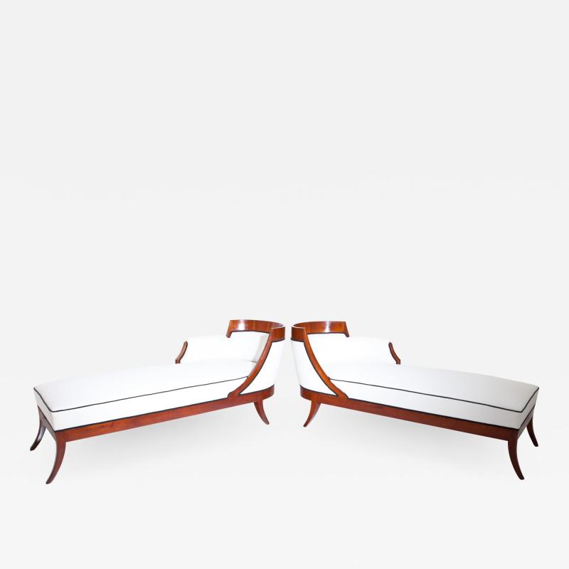 Pair of Biedermeier Recamiers