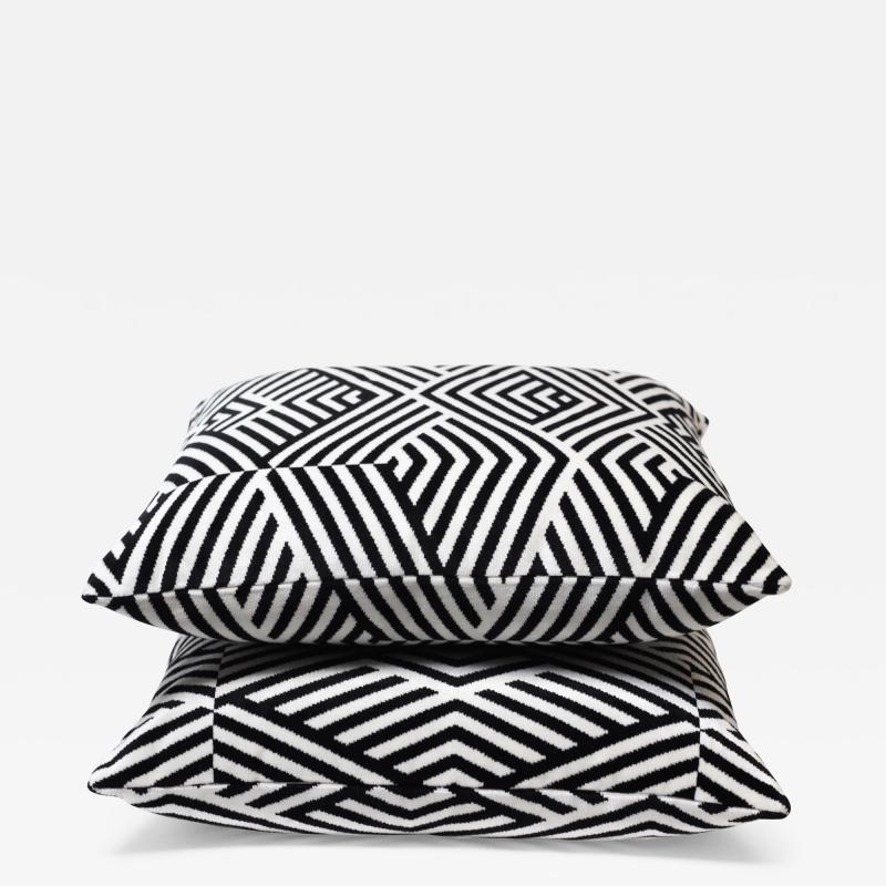 Pair of Black White Pillows by Gast n y Daniela Fabric 2021 United States
