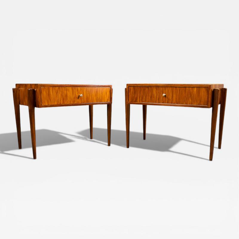 Pair of Brazilian Mid Century Nightstands in Caviuna Wood 1950s Lot 830B