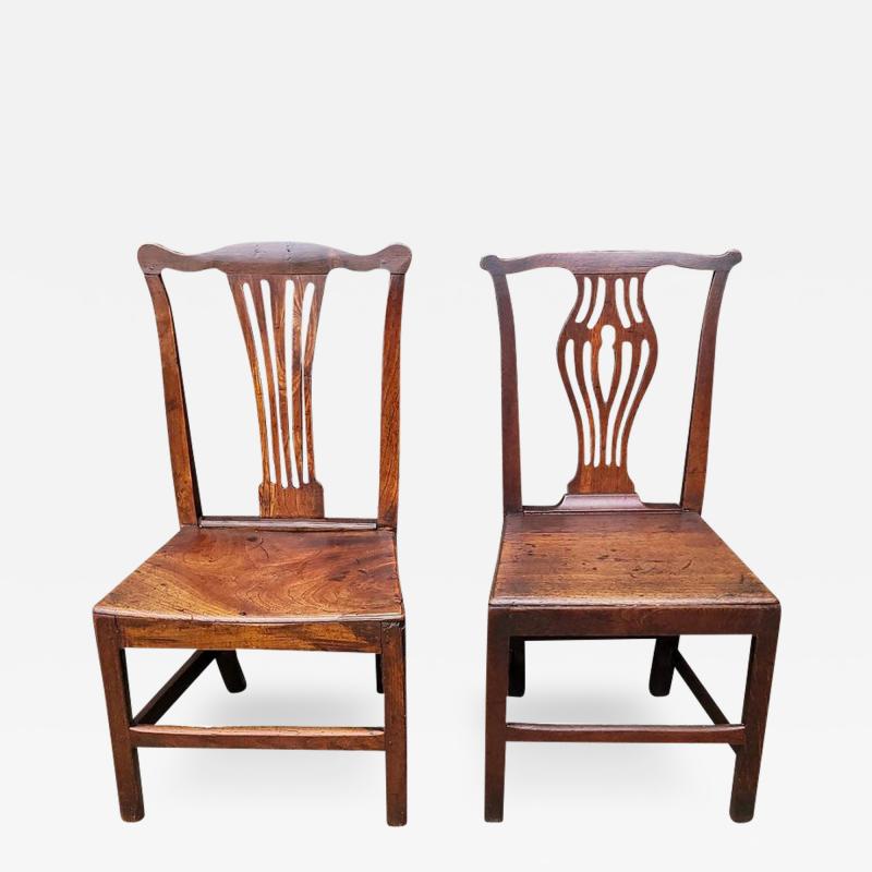 Pair of British Country Squire s George II Side Chairs