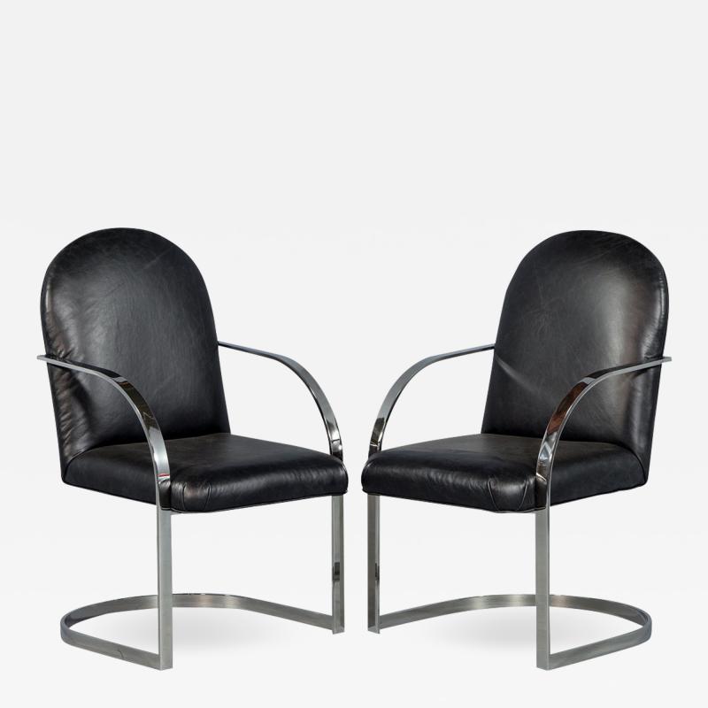 Pair of Brno Flat Bar Chairs in the manner of Mies Van Der Rohe