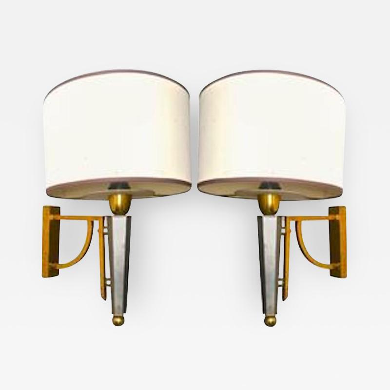 Pair of Chic Neoclassic Sconces from the 50s