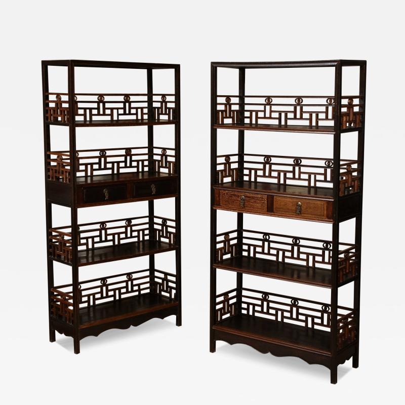 Pair of Chinese Bookcases