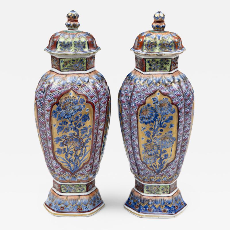 Pair of Chinese Clobbered Vases Circa 1700