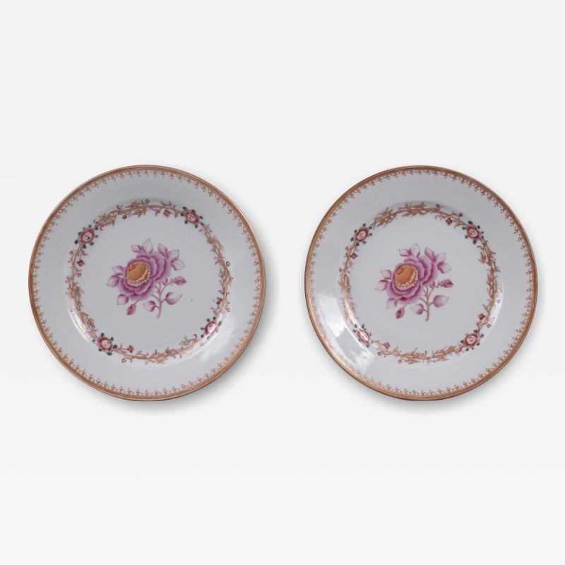 Pair of Chinese Export Plates from the Abigail Adams Service c 1780