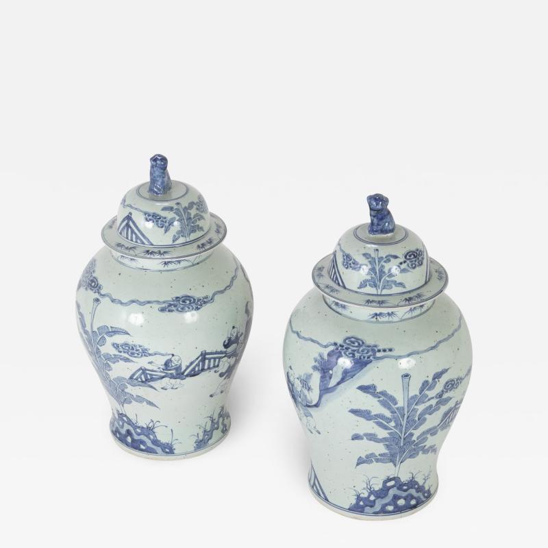 Pair of Chinese Porcelain Blue White