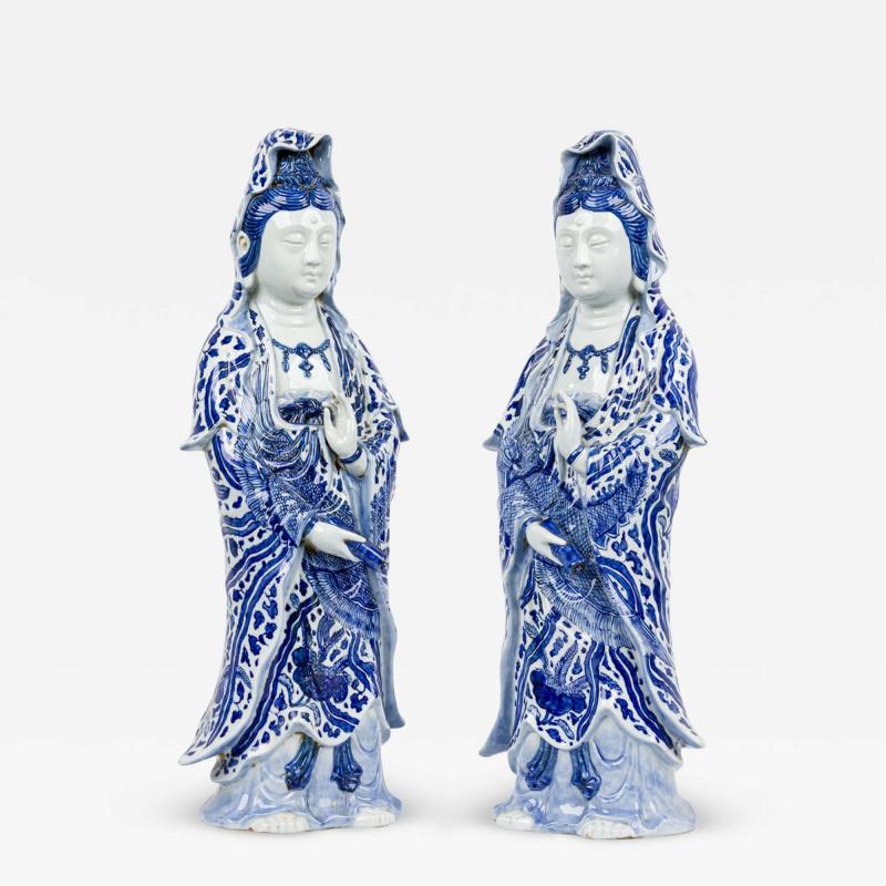 Pair of Chinese Porcelain Standing Figures