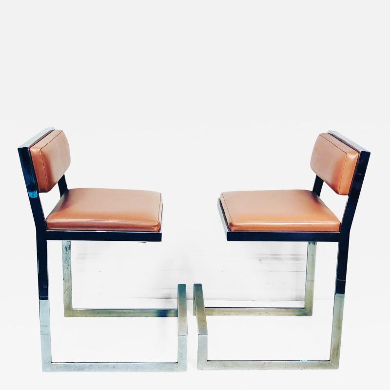 Pair of Chrome Bar Stools or Side Chairs