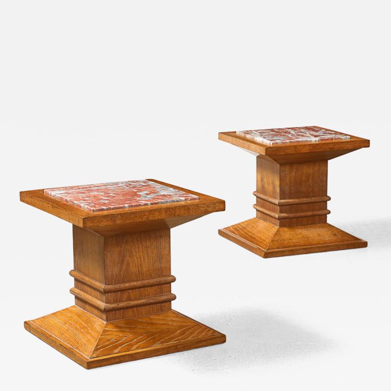 Pair of Column Side Tables