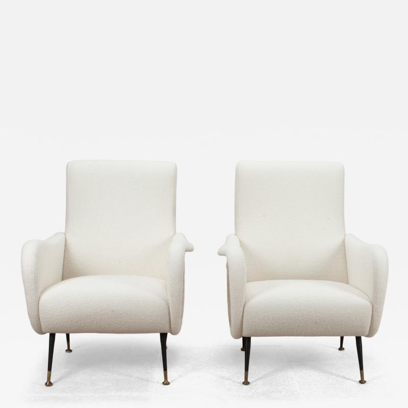 Pair of Contemporary Italian Zanuso Style Armchairs