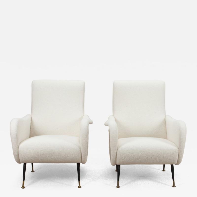 Pair of Contemporary Italian Zanuso Style Armchairs
