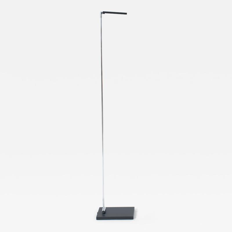 Pair of Contemporary LED Chrome Floor Lamps