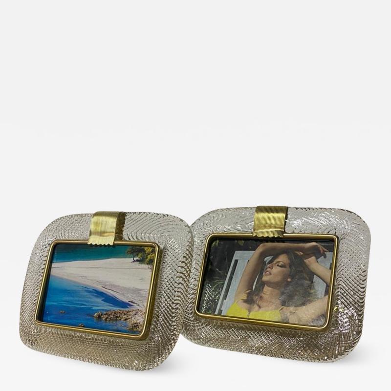 Pair of Contemporary Murano Glass Picture Frames