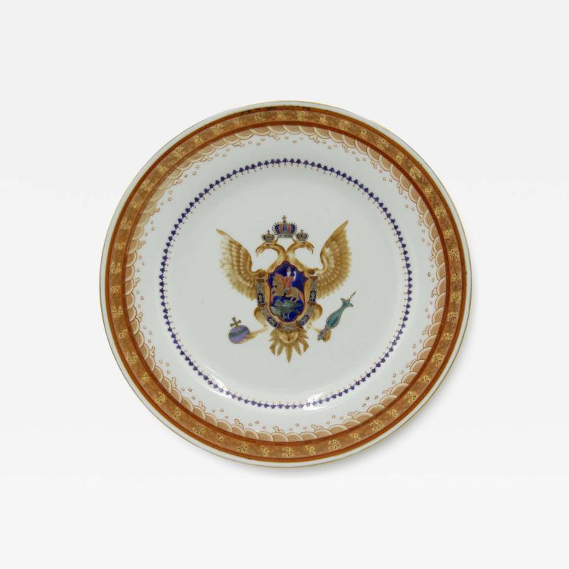Pair of Continental Porcelain Dinner Plates