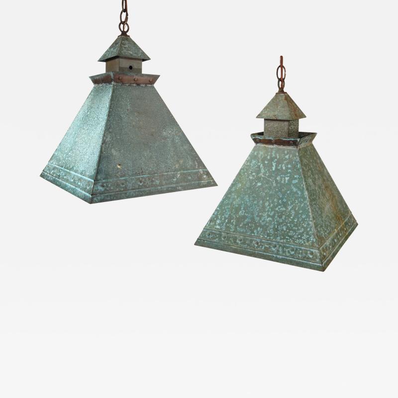 Pair of Copper Lanterns