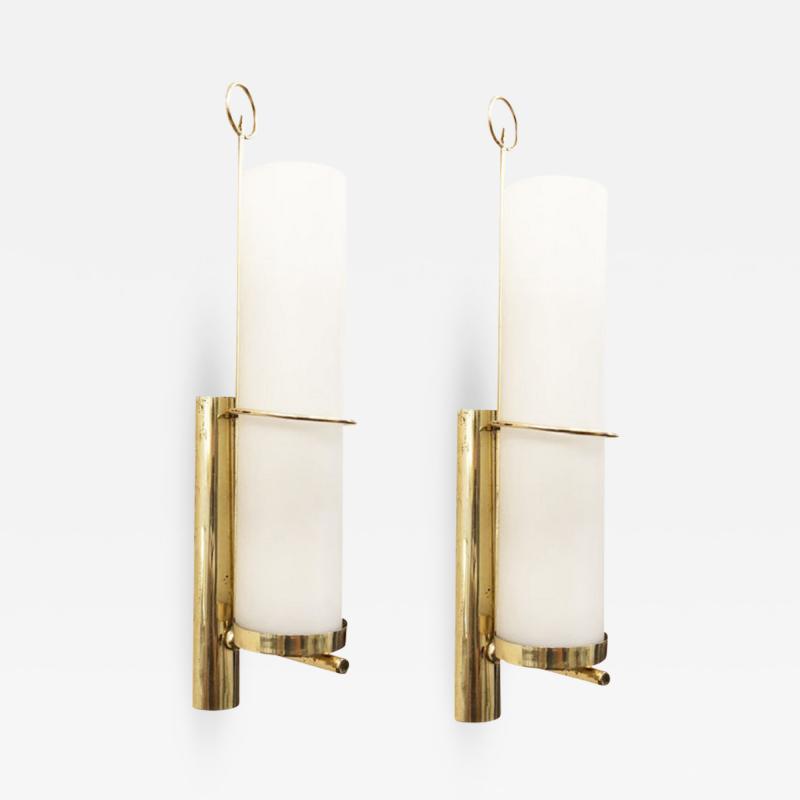 Pair of Cylindrical Mid Century Wall Lights