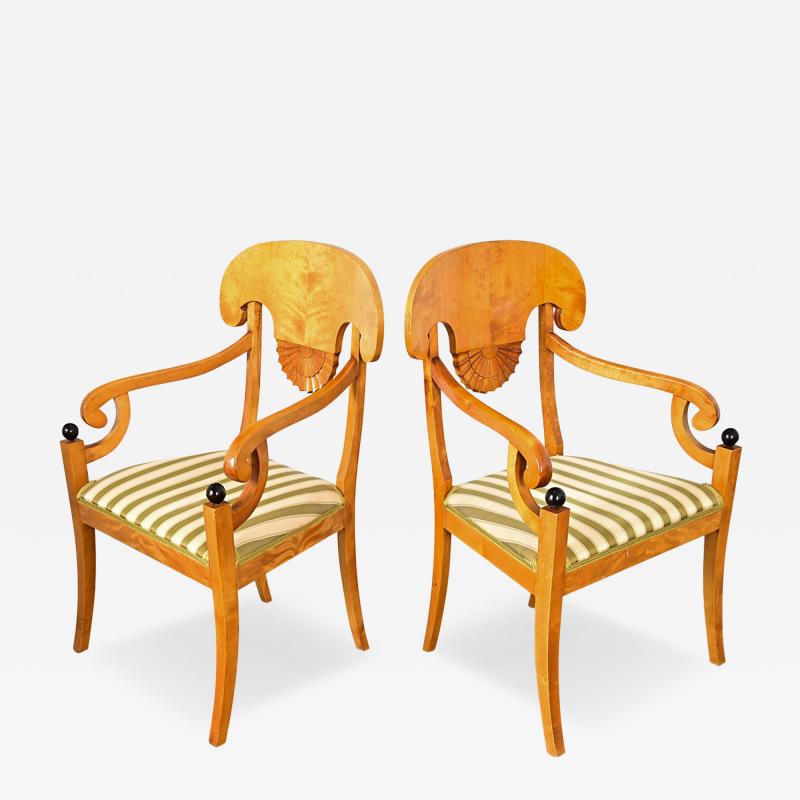 Pair of Danish Biedermeier Armchairs