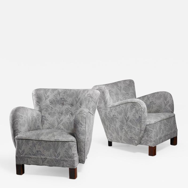 Pair of Danish lounge chairs 1940s