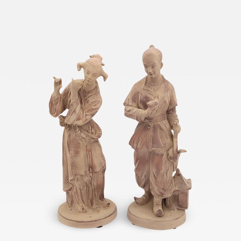 Pair of Decorative Chinoiserie Figures circa 1940