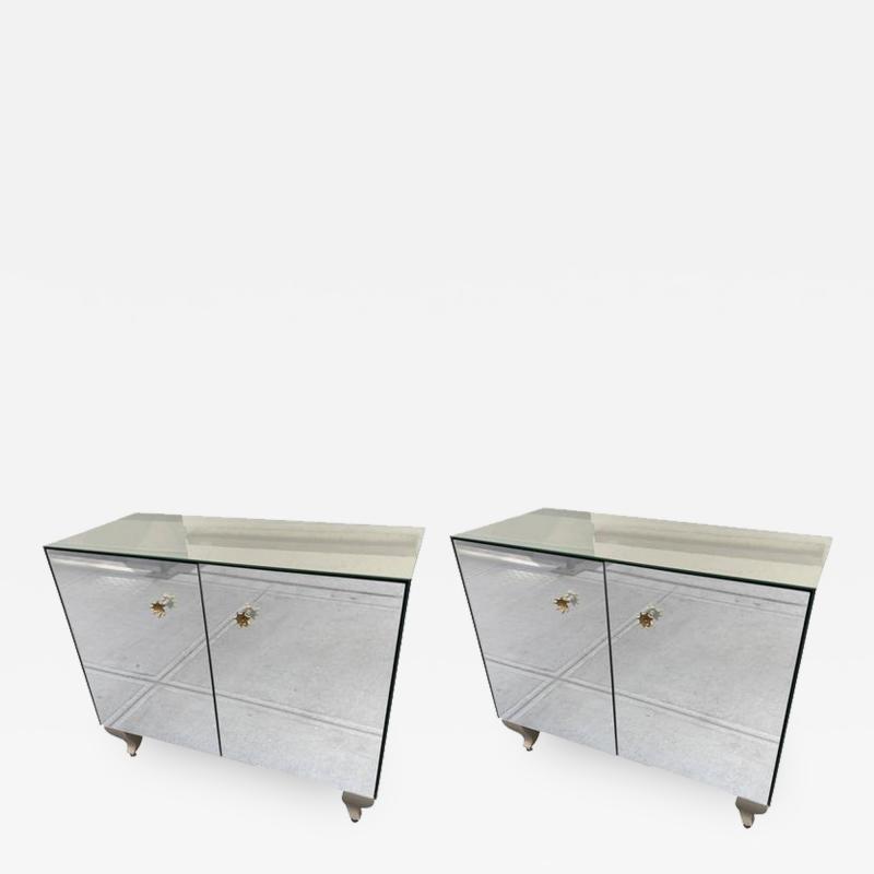 Pair of Decorative Mirrored Cabinets