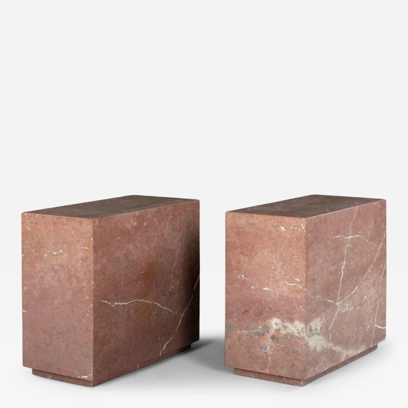 Pair of Deep Cube Shape End Tables