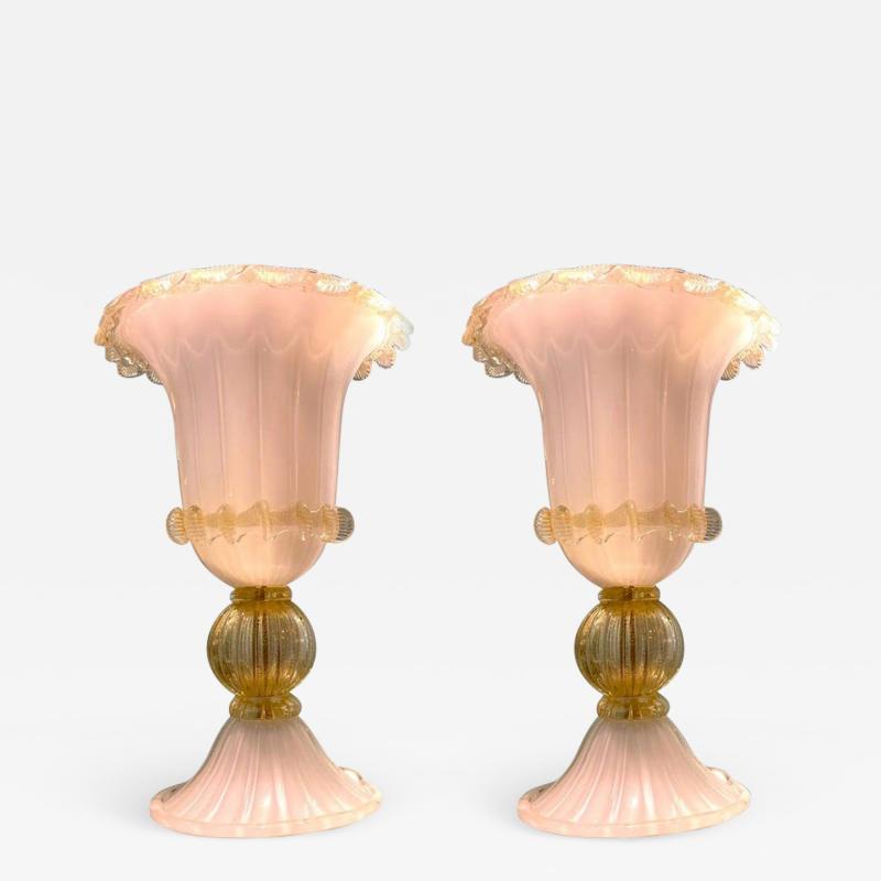 Pair of Delicious Murano Glass Table Lights