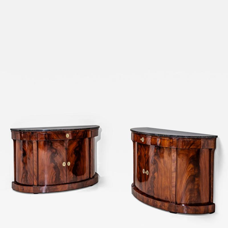 Pair of Demi Lune Charles X Sideboards France circa 1830