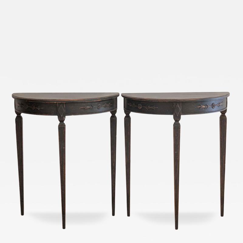 Pair of Demi Lune Tables Early 20th Century