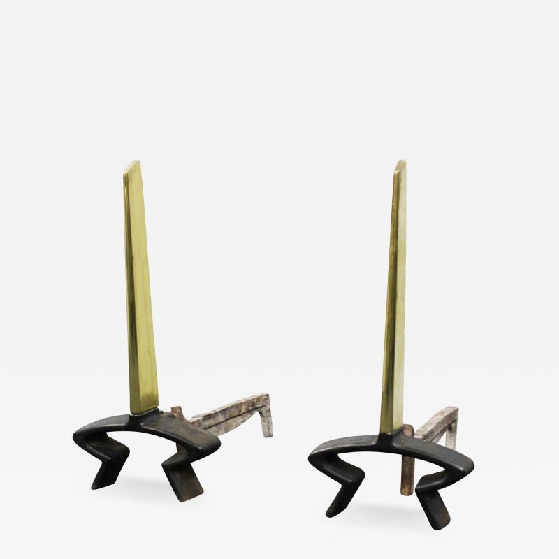 Pair of Donald Desky Andirons