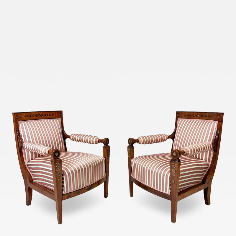 Pair of Early 19th Century Empire Armchairs