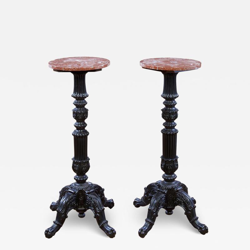 Pair of Ebony Pedestals