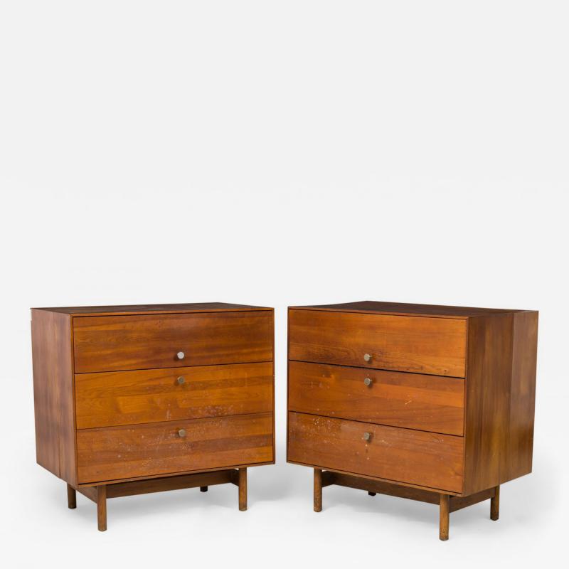 Pair of Edmond Spence for Whitney Furniture Co American Mid Century 3 Drawer Wa