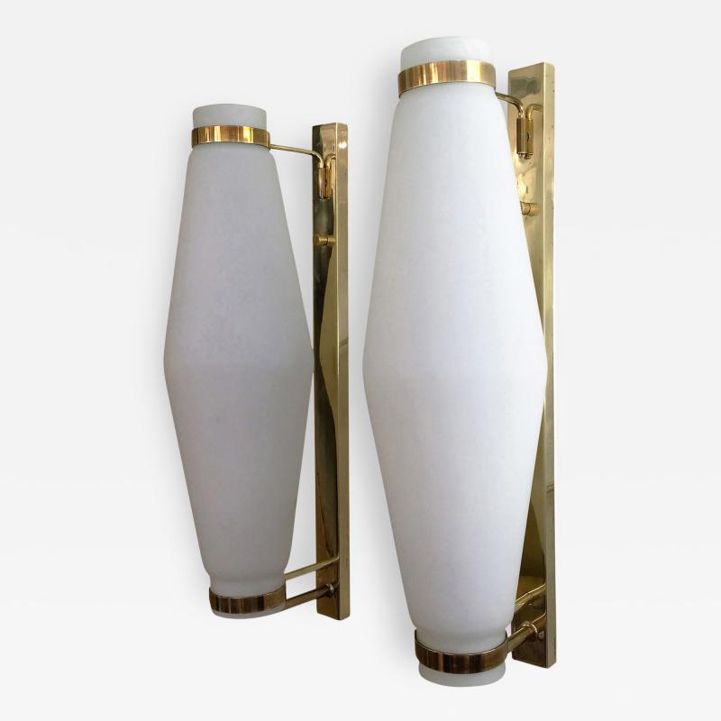 Pair of Elongated Italian Mid Century Sconces