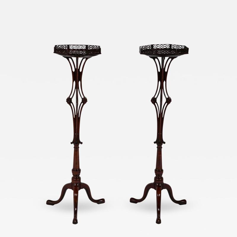 Pair of English George II Period Pedestals in the Manner of Linnell