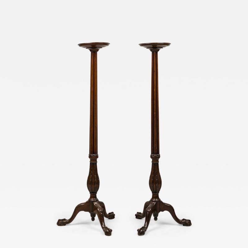 Pair of English George II Style Mahogany pedestals