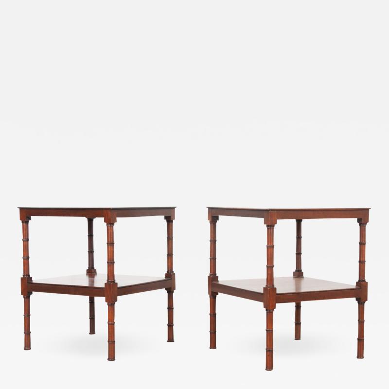 Pair of English Vintage Mahogany Tables