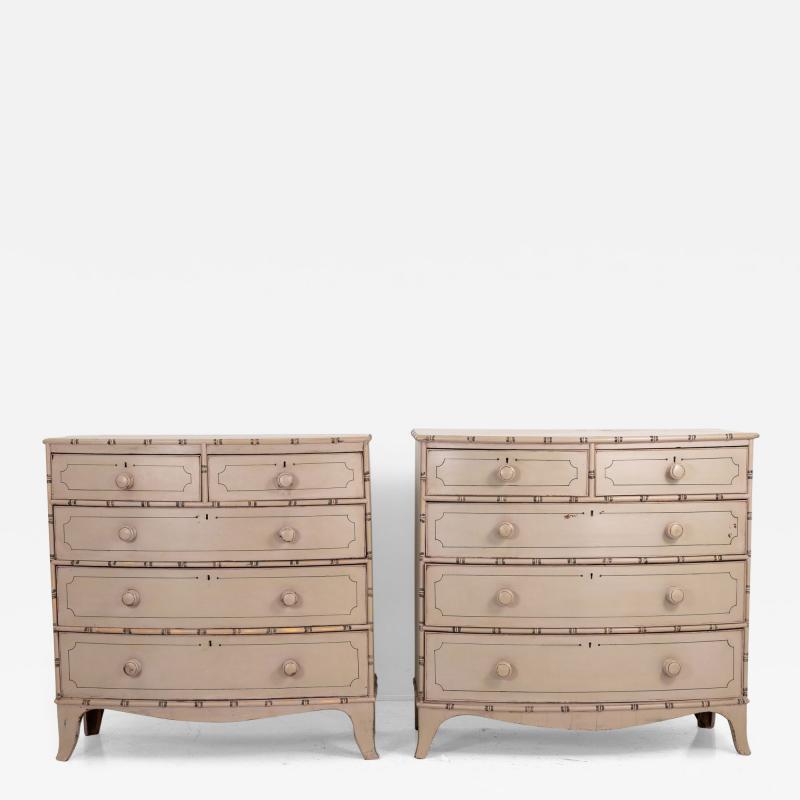 Pair of Faux Bamaboo Chests oF Drawers French 19th Century