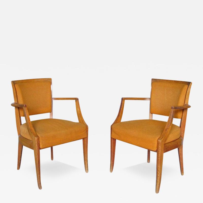 Pair of Fine 1930s Beechwood Bridge Armchairs