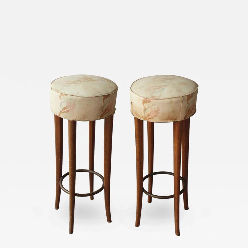 Pair of Fine French Art Deco Bar Stools