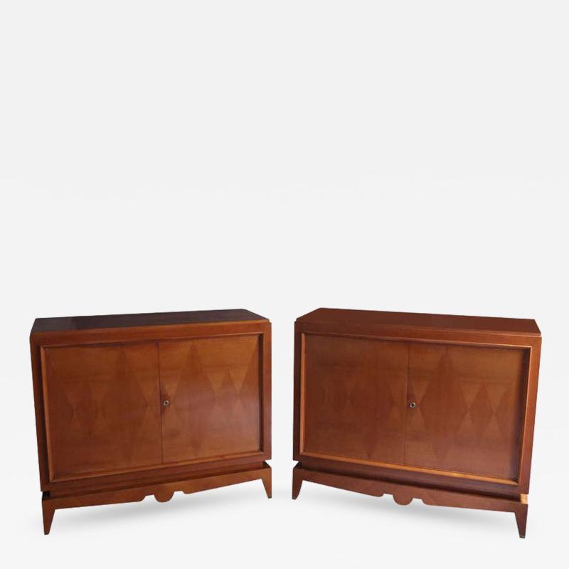 Pair of Fine French Art Deco Cherrywood Buffets