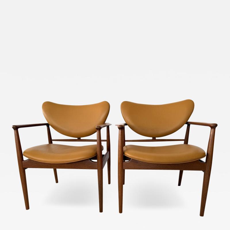 Pair of Finn Juhl NV 48 Armchairs