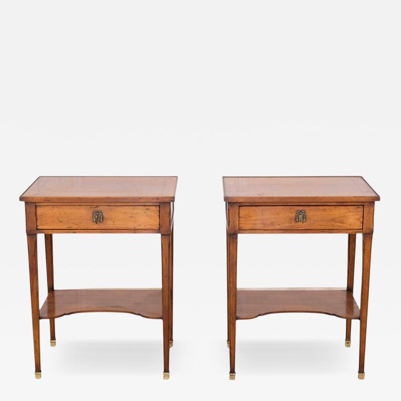Pair of French 20th Century Louis XVI Style Cherrywood Tables