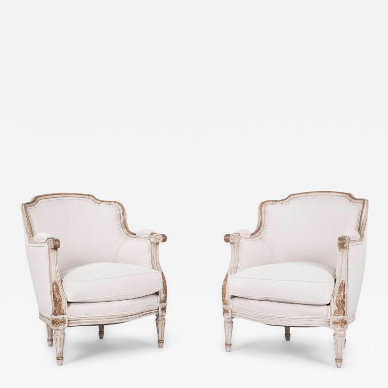 Pair of French Bergere Armchairs
