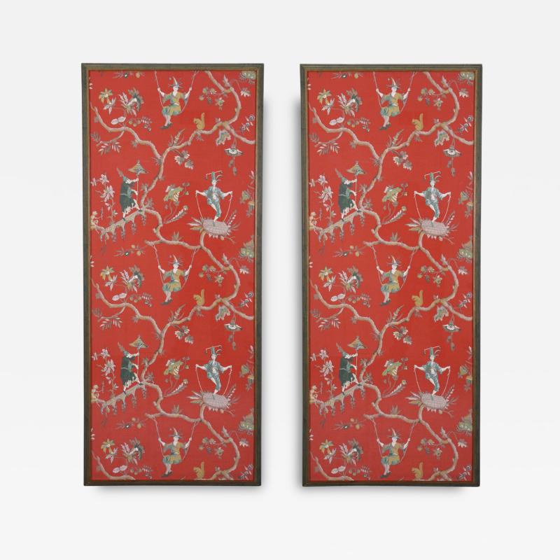 Pair of French Chinoiserie Wallpaper Panels