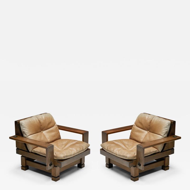 Pair of French Club Chairs 1960s
