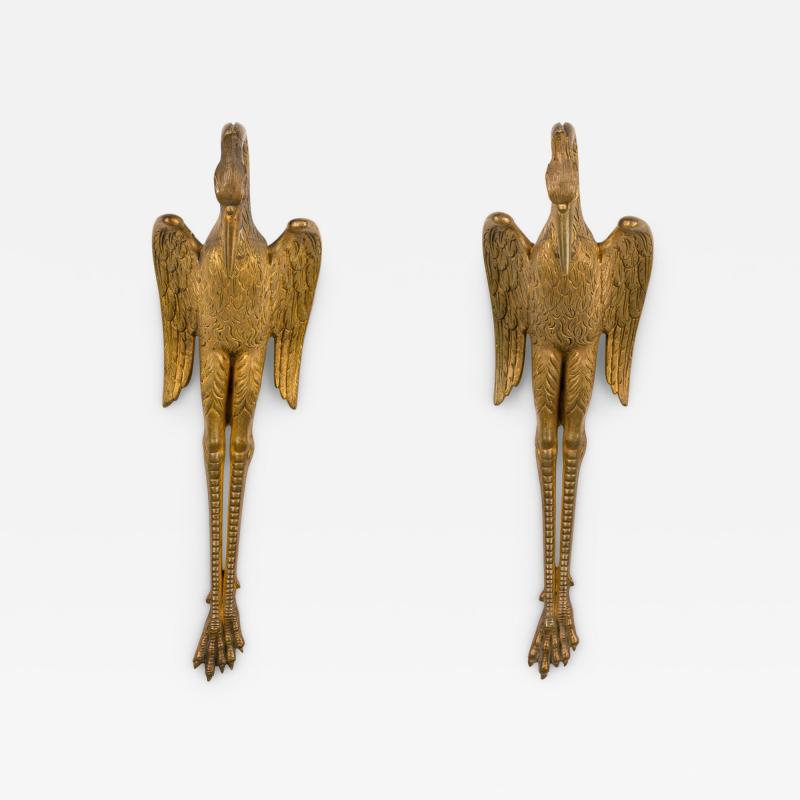 Pair of French Empire Bronze Bird Tie Backs