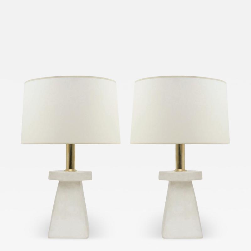 Pair of French Hand Made Plaster Lamps